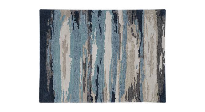 Ada Blue Abstract Hand-Tufted Viscose 10x8 Feet Carpet (Blue, Rectangle Carpet Shape) by Urban Ladder - Cross View Design 1 - 520665
