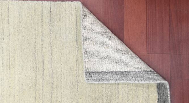 Catrice Ivory Solid Woven Wool 5x3 Feet Carpet (Rectangle Carpet Shape, Ivory) by Urban Ladder - Design 1 Side View - 520684