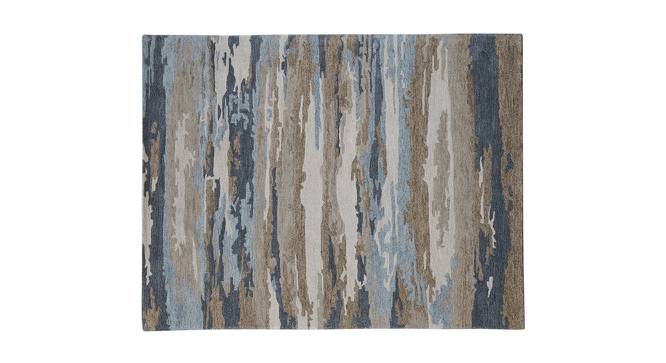 Ziya Water Blue Abstract Hand-Tufted Viscose 5x3 Feet Carpet (Rectangle Carpet Shape, Water Blue) by Urban Ladder - Cross View Design 1 - 520706
