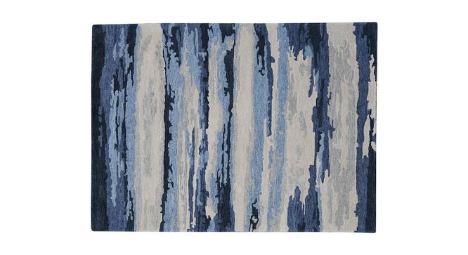 Maleah Navy Abstract Hand-Tufted Viscose 10x8 Feet Carpet (Rectangle Carpet Shape, Navy) by Urban Ladder - Cross View Design 1 - 520708