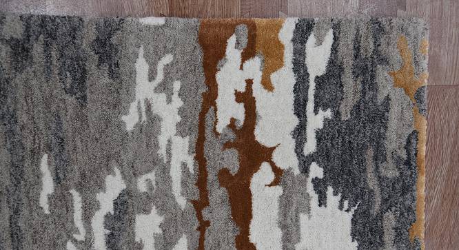 Winifred Orange Abstract Hand-Tufted Viscose 10x8 Feet Carpet (Orange, Rectangle Carpet Shape) by Urban Ladder - Front View Design 1 - 520715