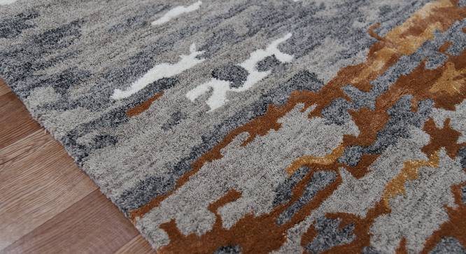 Winifred Orange Abstract Hand-Tufted Viscose 10x8 Feet Carpet (Orange, Rectangle Carpet Shape) by Urban Ladder - Design 1 Close View - 520728