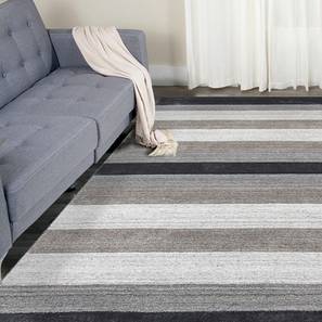 Carpets And Rugs In New Delhi Design Charcoal Stripes Hand Woven Wool Carpet