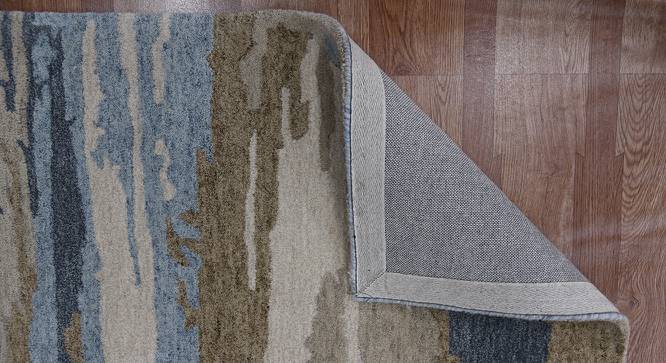 Brianna Water Blue Abstract Hand-Tufted Viscose 10x8 Feet Carpet (Rectangle Carpet Shape, Water Blue) by Urban Ladder - Cross View Design 1 - 520748