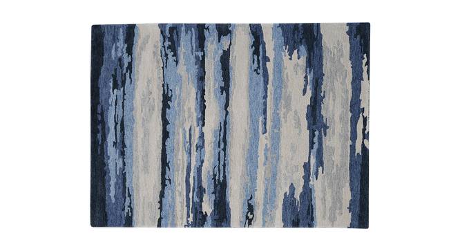 Lilith Navy Abstract Hand-Tufted Viscose 6x4 Feet Carpet (Rectangle Carpet Shape, Navy) by Urban Ladder - Cross View Design 1 - 520749