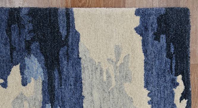 Lilith Navy Abstract Hand-Tufted Viscose 6x4 Feet Carpet (Rectangle Carpet Shape, Navy) by Urban Ladder - Front View Design 1 - 520756