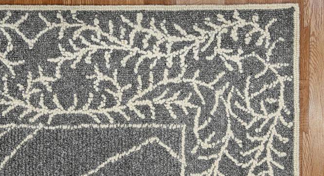Rick Dark Gray Solid Woven Wool 8x5 Feet Carpet (Rectangle Carpet Shape, Dark Grey) by Urban Ladder - Cross View Design 1 - 520832