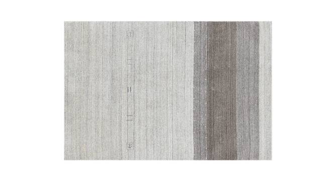 Tyler Light Gray Solid Woven Viscose 5x3 Feet Carpet (Rectangle Carpet Shape, Light Grey) by Urban Ladder - Cross View Design 1 - 520835
