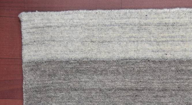 Tyler Light Gray Solid Woven Viscose 5x3 Feet Carpet (Rectangle Carpet Shape, Light Grey) by Urban Ladder - Front View Design 1 - 520843