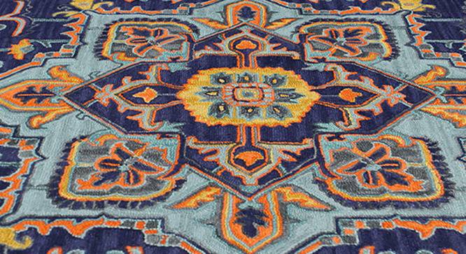 Mary Blue Violet Solid Hand-Tufted Wool 9.5x7.5 Feet Carpet (Rectangle Carpet Shape, Blue Violet) by Urban Ladder - Front View Design 1 - 520844