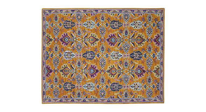 Greta Orange Solid Hand-Tufted Wool 8x5 Feet Carpet (Orange, Rectangle Carpet Shape) by Urban Ladder - Cross View Design 1 - 520884