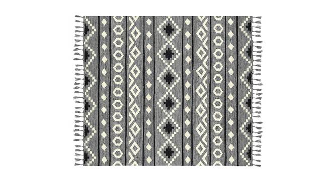 Zuriel Gray Abstract Woven Wool 8x5 Feet Carpet (Grey, Rectangle Carpet Shape) by Urban Ladder - Cross View Design 1 - 520926