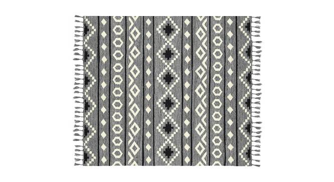 Zuriel Gray Abstract Woven Wool 8x5 Feet Carpet (Grey, Rectangle Carpet Shape) by Urban Ladder - Cross View Design 1 - 520926