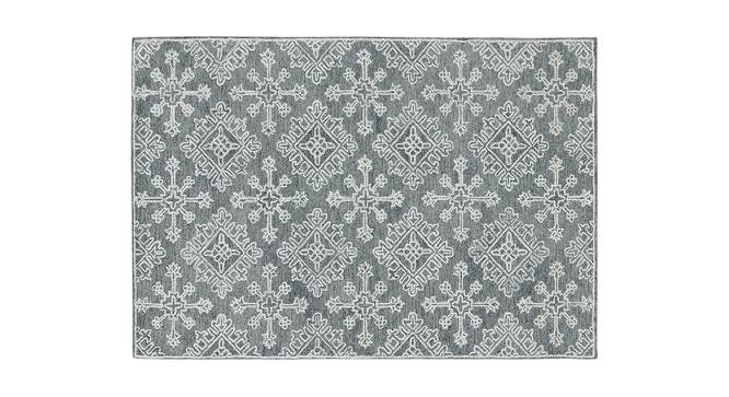 Iyla Graphite Geometric Hand-Tufted Wool 9.5x7.5 Feet Carpet (Rectangle Carpet Shape, Graphite) by Urban Ladder - Cross View Design 1 - 520932