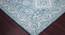 Addilynn Teal Blaze Geometric Hand-Tufted Wool 7.5x5 Feet Carpet (Rectangle Carpet Shape, Teal Blaze) by Urban Ladder - Design 1 Close View - 520960