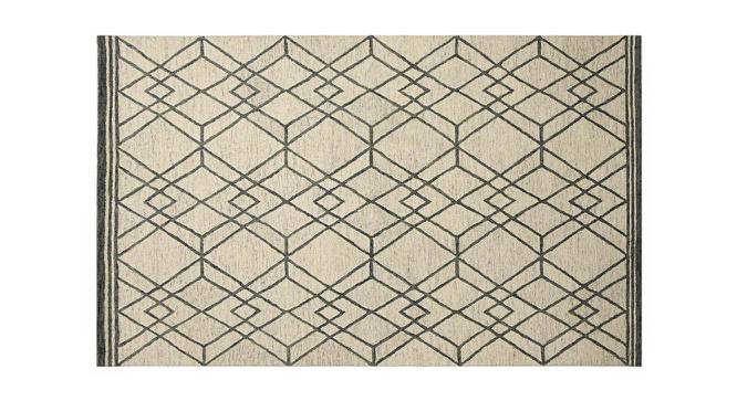 Nolan Ivory Geometric Hand-Tufted Wool 6x4 Feet Carpet (Rectangle Carpet Shape, Ivory) by Urban Ladder - Cross View Design 1 - 521001
