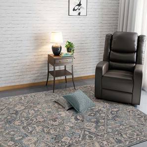 Products Design Christopher Steel Blue Solid Hand-Tufted Viscose 7.5x5 Feet Carpet (Rectangle Carpet Shape, Steel Blue)