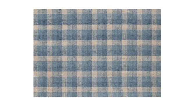 Alexander Blue Solid Hand-Tufted Wool 10x8 Feet Carpet (Blue, Rectangle Carpet Shape) by Urban Ladder - Cross View Design 1 - 521189