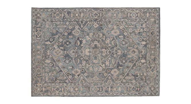 Christopher Steel Blue Solid Hand-Tufted Viscose 7.5x5 Feet Carpet (Rectangle Carpet Shape, Steel Blue) by Urban Ladder - Cross View Design 1 - 521195