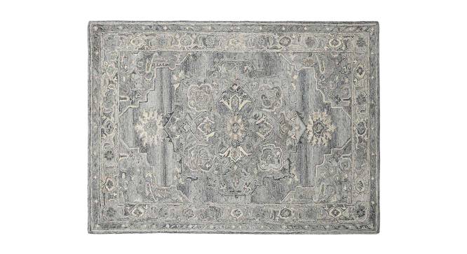 Joshua Gray Solid Hand-Tufted Viscose 10x8 Feet Carpet (Grey, Rectangle Carpet Shape) by Urban Ladder - Cross View Design 1 - 521198