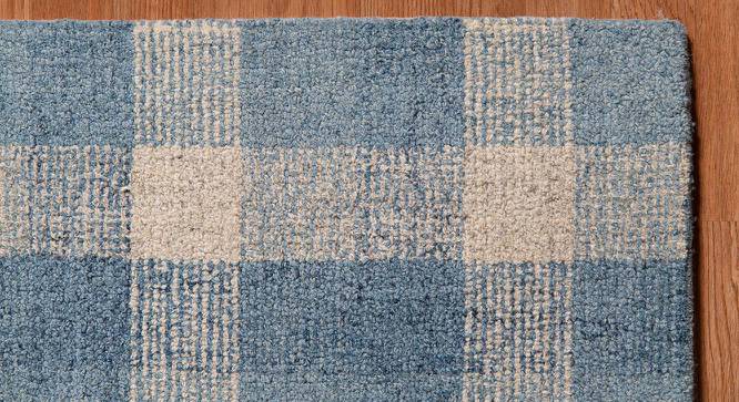 Alexander Blue Solid Hand-Tufted Wool 10x8 Feet Carpet (Blue, Rectangle Carpet Shape) by Urban Ladder - Front View Design 1 - 521206