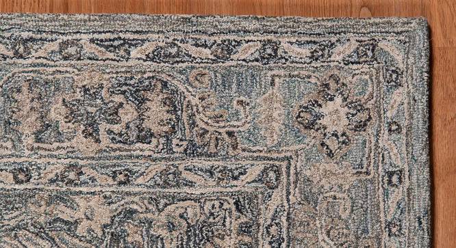 Christopher Steel Blue Solid Hand-Tufted Viscose 7.5x5 Feet Carpet (Rectangle Carpet Shape, Steel Blue) by Urban Ladder - Front View Design 1 - 521213