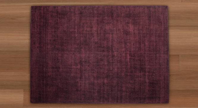 Muhammad Maroon Solid Handloom Polyester 7.8 x 5.6 Feet Carpet (Rectangle Carpet Shape, Maroon) by Urban Ladder - Cross View Design 1 - 521411