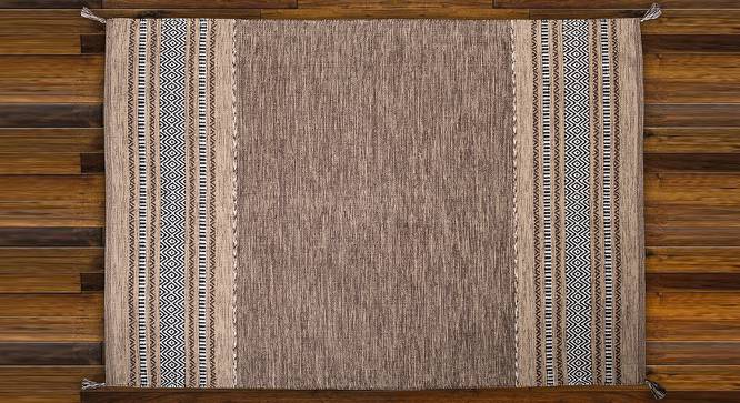 William Brown Geometric Handmade Cotton 3 x 2 Feet Carpet (Brown, Rectangle Carpet Shape) by Urban Ladder - Cross View Design 1 - 521416