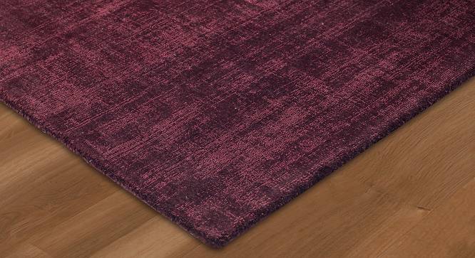 Muhammad Maroon Solid Handloom Polyester 7.8 x 5.6 Feet Carpet (Rectangle Carpet Shape, Maroon) by Urban Ladder - Front View Design 1 - 521419