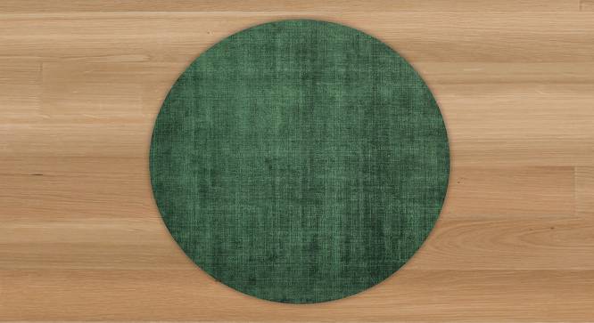 Zayn Green Solid Handloom Polyester 7.8 x 7.8 Feet Carpet (Green, Round Carpet Shape) by Urban Ladder - Cross View Design 1 - 521446