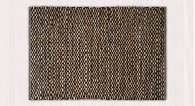 Melani Black Geometric Handmade Cotton 6.5 x 4.6 Feet Carpet (Black, Rectangle Carpet Shape) by Urban Ladder - Cross View Design 1 - 521449