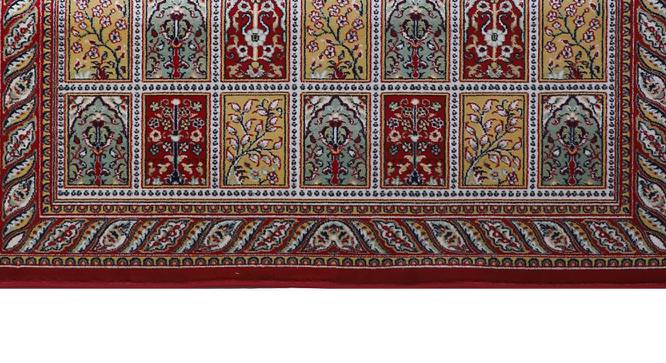 Cruz Red Geometric Machine Made Synthetic Fiber 7 x 5 Feet Carpet (Red, Rectangle Carpet Shape) by Urban Ladder - Front View Design 1 - 521452