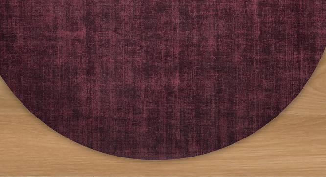 Gunner Maroon Solid Handloom Polyester 7.8 x 7.8 Feet Carpet (Round Carpet Shape, Maroon) by Urban Ladder - Front View Design 1 - 521455