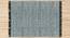 Kaiya Turquoise Geometric Handmade Leather 6.5 x 4.6 Feet Carpet (Rectangle Carpet Shape, Turquoise) by Urban Ladder - Cross View Design 1 - 521485