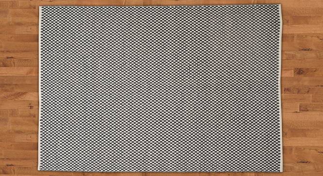 Mazikeen Black Geometric Handmade Cotton 3 x 2 Feet Carpet (Black, Rectangle Carpet Shape) by Urban Ladder - Cross View Design 1 - 521570