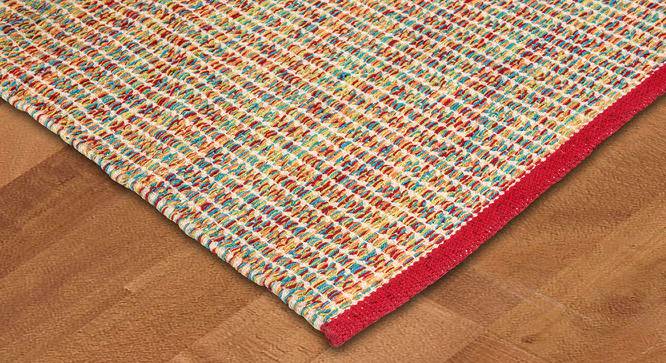 Corinne Multicolor Geometric Handmade Cotton 3 x 2 Feet Carpet (Rectangle Carpet Shape, Multicolor) by Urban Ladder - Front View Design 1 - 521574