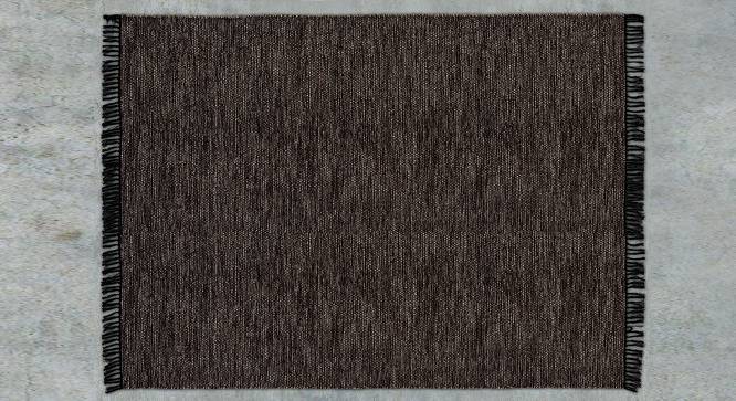 Edwin Brown Geometric Handmade Cotton 6 x 4 Feet Carpet (Brown, Rectangle Carpet Shape) by Urban Ladder - Cross View Design 1 - 521635