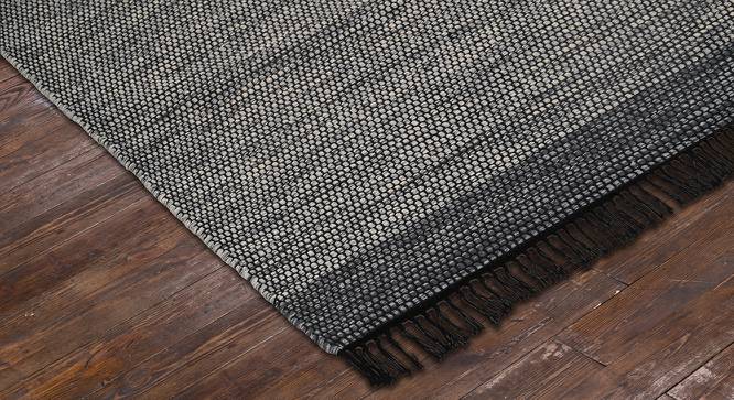 Sean Grey Geometric Handmade Cotton 6.5 x 4.6 Feet Carpet (Grey, Rectangle Carpet Shape) by Urban Ladder - Cross View Design 1 - 521658