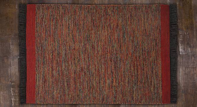 Tanner Multicolor Geometric Handloom Wool 3 x 2 Feet Carpet (Rectangle Carpet Shape, Multicolor) by Urban Ladder - Cross View Design 1 - 521681