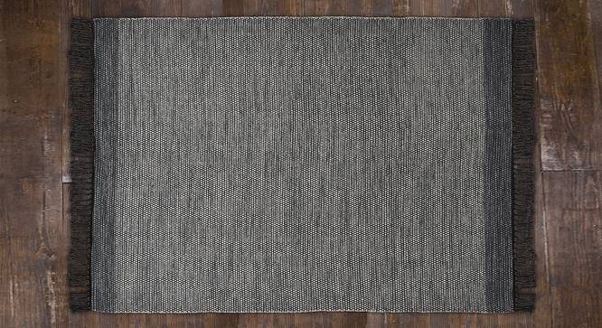 Callum Grey Geometric Handmade Cotton 3 x 2 Feet Carpet (Grey, Rectangle Carpet Shape) by Urban Ladder - Cross View Design 1 - 521682
