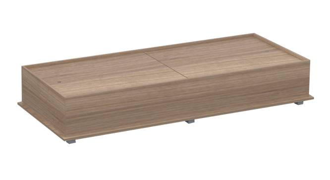 Ankara Engineered Wood Single Box Storage Upholstered Bed in Lyon Teak Finish (Single Bed Size, Melamine Finish) by Urban Ladder - Front View Design 1 - 521747