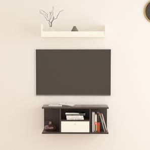 Tv Consoles Design Novel Engineered Wood Wall Mounted TV Unit in African Oak Finish