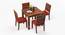 Arabia - Oribi 4 Seater Storage Dining Table Set (Teak Finish, Burnt Orange) by Urban Ladder - Cross View Design 1 - 521919