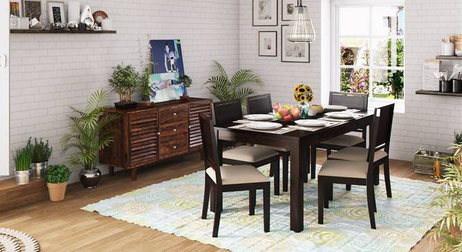 Arabia XL Storage - Oribi 6 Seater Dining Table Set (Mahogany Finish, Wheat Brown) by Urban Ladder - Full View Design 1 - 521930