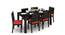 Arabia XL Storage - Oribi 6 Seater Dining Table Set (Mahogany Finish, Burnt Orange) by Urban Ladder - Cross View Design 1 - 521934