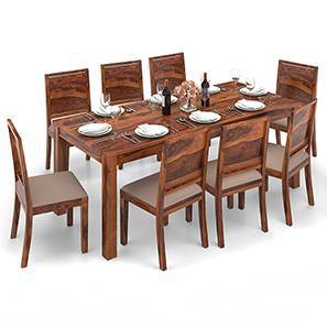 All 8 Seater Dining Table Sets Design Arabia XXL - Oribi 8 Seater Dining Table Set (Teak Finish, Wheat Brown)