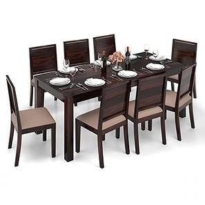 Wesley Dining Table Design Arabia XXL - Oribi 8 Seater Dining Table Set (Mahogany Finish, Wheat Brown)