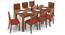 Arabia XXL - Oribi 8 Seater Dining Table Set (Teak Finish, Burnt Orange) by Urban Ladder - Cross View Design 1 - 521943