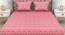 Arthur Coral Geometric 144 TC Cotton King Size Bedsheet with 2 Pillow Covers (King Size) by Urban Ladder - Cross View Design 1 - 521993