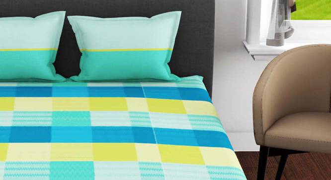 Cynthia Multicoloured Abstract 144 TC Cotton Double Size Bedsheet with 2 Pillow Covers (Double Size) by Urban Ladder - Front View Design 1 - 522701